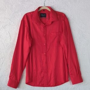 Alimens & Gentle Men's Vibrant Red Flex Button Down Shirt‎ Size M